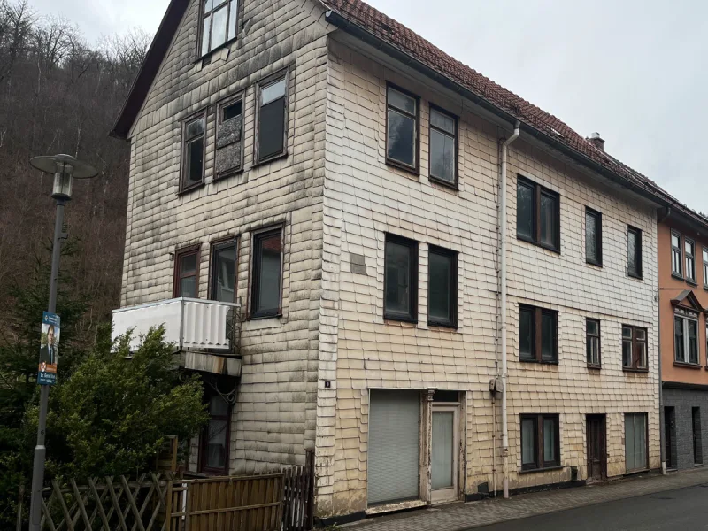 Südaufsicht - Haus kaufen in Ruhla - Wohn- und Geschäftshaus bei Eisenach zu verkaufen