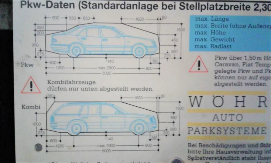 Daten Tiefgaragenplatz