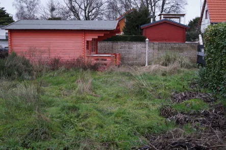 Gartenhaus seitlich - Grundstück kaufen in Düsseldorf / Flingern - Bebautes Grundstück ohne Baugenehmigung 429 m²