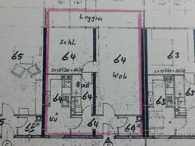 Grundriß - Wohnung kaufen in Bonn / Auerberg - Etagenwohnung mit Balkon