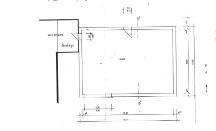 Grundriss - Halle/Lager/Produktion kaufen in Schacht-Audorf - massive Lagerhalle mit Garage in zweiten Reihe