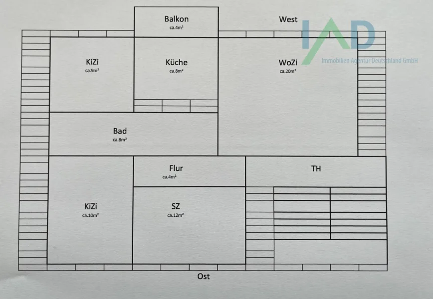 Grundriss - Wohnung kaufen in Berlin - Berlin - Hönow -Hellerdorf Wohnung jetzt günstig zu kaufen und kurzfristig zur Verfügung !