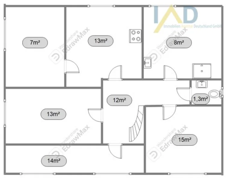 Grundriss Haus1 OG