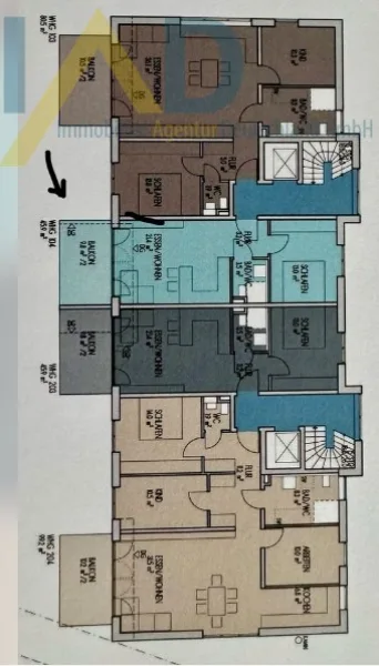 Grundriss - Wohnung kaufen in Leingarten - Neuwertige 2-Zimmer-Wohnung in ruhiger Feldrandlage – Perfekt für Singles, Paare oder Kapitalanleger