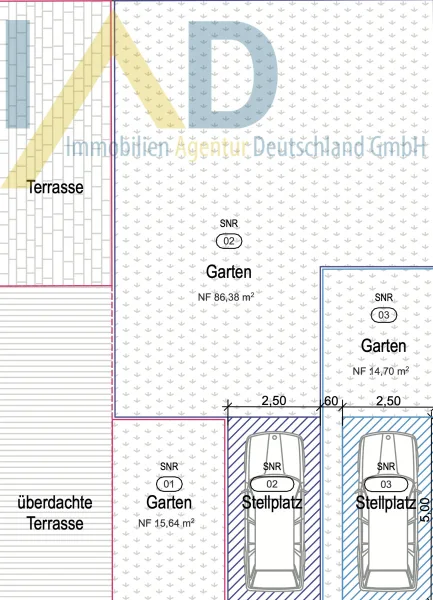 Plan Garten und Terrassen