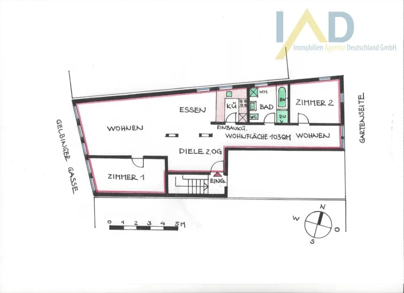 Grundrissplan ohne Masse