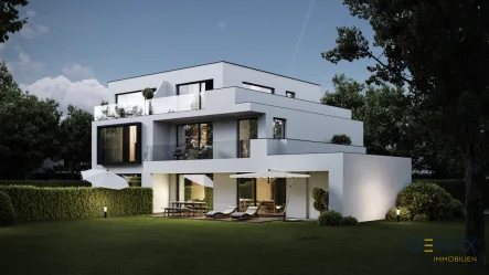 Hausansicht 1 Night - Haus kaufen in München - ++ Architektonisches Highlight - Attraktive Neubau Villen-Doppelhaushälfte ++