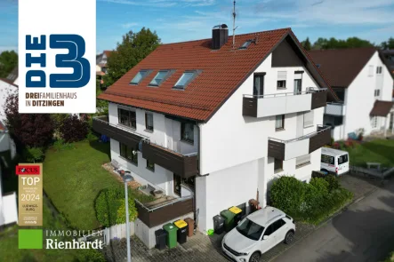 Ansicht - Haus kaufen in Ditzingen - DIE DREI! Dreifamilienhaus in Ditzingen