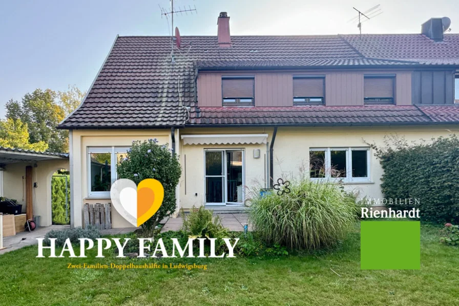 Ansicht - Haus kaufen in Ludwigsburg - HAPPY FAMILY! Zwei-Familien-Doppelhaushälfte in Ludwigsburg