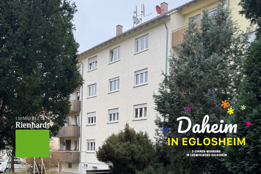 Ansicht - Wohnung kaufen in Ludwigsburg / Eglosheim - Daheim in Eglosheim! 3-Zimmer-Wohnung in Ludwigsburg