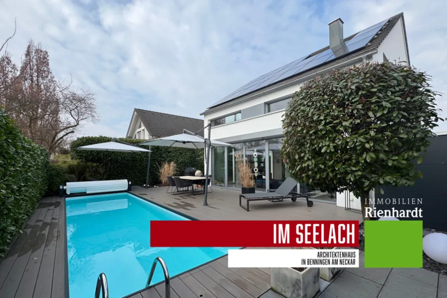 Ansicht - Haus kaufen in Benningen - Im Seelach! Architektenhaus mit Pool in Benningen am Neckar