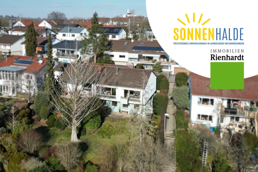 Ansicht - Haus kaufen in Ludwigsburg / Neckarweihingen - SONNENHALDE! Vermietetes Einfamilienhaus in Ludwigsburg-Neckarweihingen