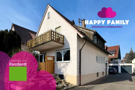 Ansicht - Haus kaufen in Ludwigsburg / Oßweil - HAPPY FAMILY! 2-Familienhaus in Ludwigsburg-Oßweil