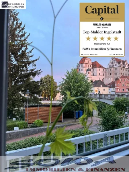  - Wohnung kaufen in Neuburg - Leopoldineninse! Schöne 2 Zimmer Wohnung mit Balkon mit Blick auf das Schloss in einer beliebten Lage in der Stadtmitte in Neuburg - Ein Objekt von Ihrem Immobilienpartner SOWA Immobilien und Finanzen