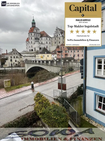  - Wohnung kaufen in Neuburg - Wohnen auf der Insel! Hochwertgige 3 Zimmer Wohnung mit Balkon mit Blick auf das Schloss in einer beliebten Lage in der Stadtmitte in Neuburg - Ein Objekt von Ihrem Immobilienpartner SOWA Immobilien und Finanzen