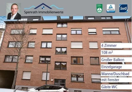 Ansicht - Wohnung kaufen in Düren - Provisionsfreie Schöne 4 Zimmer Wohnung , Balkon, Garage ,in Zentrumsnaher Lage.