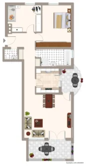 immoGrafik-Exposeplan-33936000801-DINA3-low - Wohnung mieten in Worms / Hochheim - Lichtdurchflutete 3-Zimmer-Wohnung mit 2 Balkonen - 104 m² - in Worms-Hochheim