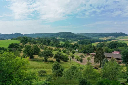 Ausblick  - Wohnung kaufen in Pfedelbach - Sehr gepflegte Dreizimmerwohnung in Aussichtslage von Windischenbach!