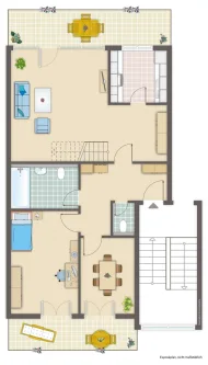 Grundriss OG  - Wohnung kaufen in Usingen - Fünfzimmer-Maisonettewohnung in ruhiger Lage von Usingen!