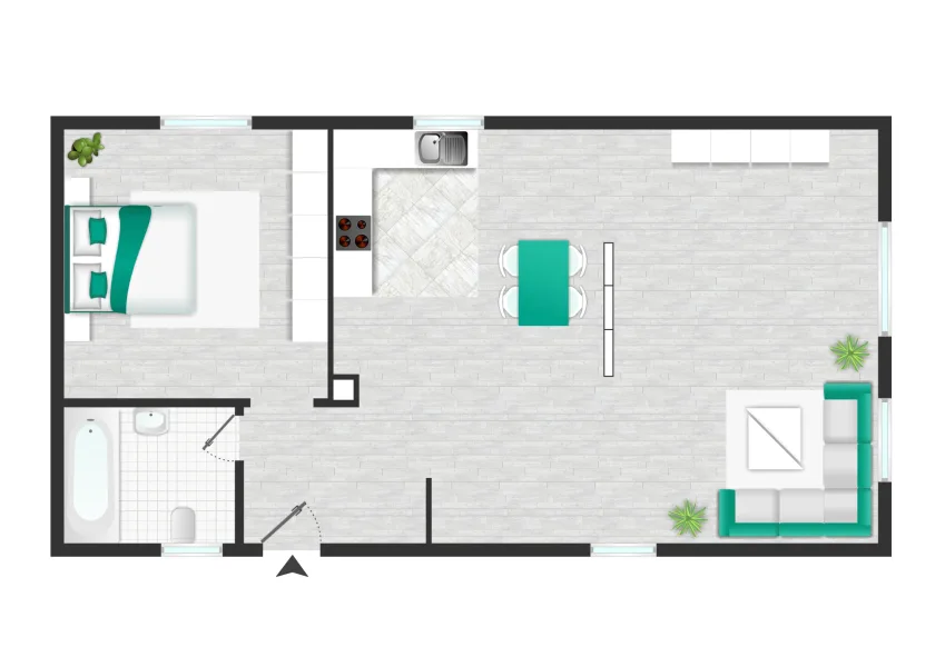 GrundrissBungalow - Haus kaufen in Silz - Bungalow von 2002 + teil-vermieteter Altbau mit Ausbaupotenzial und großem Garten