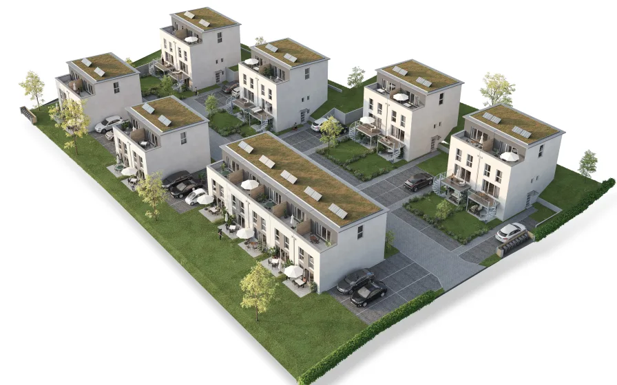 EXT-011-03 - Haus kaufen in Sankt Geoergen i. Schwarzwald - FAMILIEN-NEUBAU-DDH. Zentrale Lage. Dachterrasse. Garten. Massivbau.