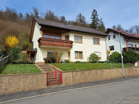 Die Straßenansicht - Haus kaufen in Eberbach - Eberbach: Sehr gepflegtes Wohnhaus mit wunderschönem Garten