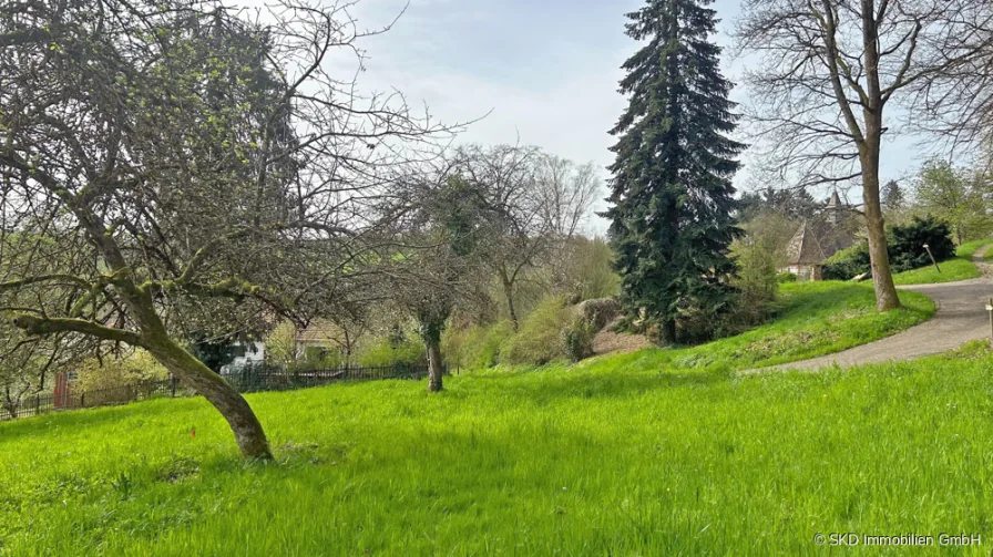 Oberhalb befinden sich ein Wanderweg