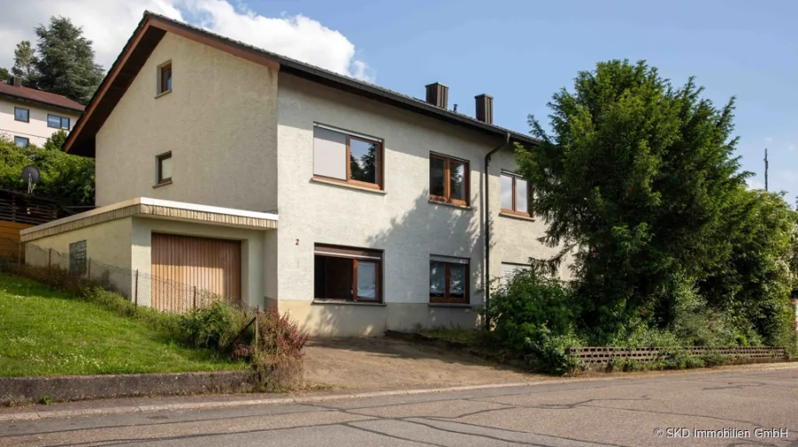 Hausansicht - Haus kaufen in Elztal - Viel Platz für die Familie: Einfamilienhaus mit zweiter Wohnung in Elztal