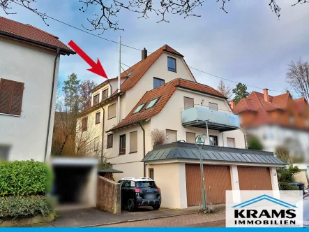 Ansicht - Wohnung kaufen in Eningen unter Achalm - Wunderbare Aussichten! 5-Zimmer-Maisonettewohnung in ruhiger und grüner Lage von Eningen