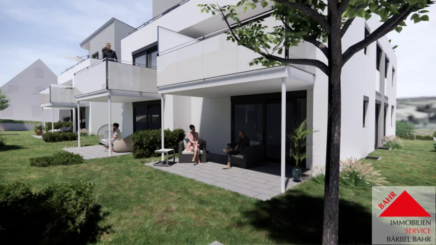 Projektierte Ansicht  - Wohnung kaufen in Weil im Schönbuch - Wohnen auf der Sonnenseite!