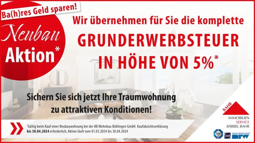 Grunderwerbsteueraktion - Wohnung kaufen in Holzgerlingen - Holzgerlingen - Gartenfans mit heller Freude