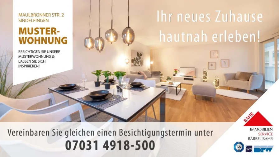 Musterwohnung - Wohnung kaufen in Sindelfingen - Offene Besichtigung am Sa., 25.1. von 10-12 Uhr und So., 26.1. von 11-13 Uhr in der Leonberger Str. 26!