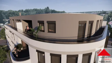 Projektierte Ansicht - Wohnung kaufen in Sindelfingen - Große Wohnung für Sonnen-Liebhaber!