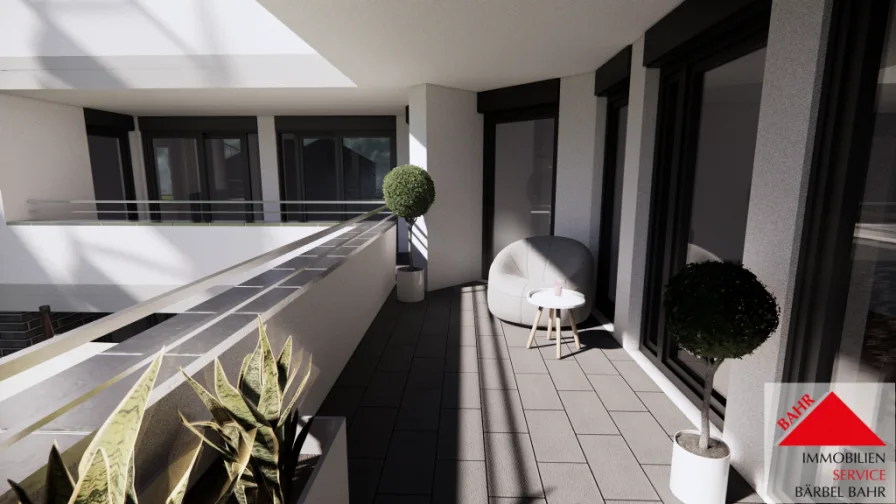 Projektierte Ansicht - Wohnung kaufen in Sindelfingen - Für Singles und Paare: Schöne Wohnung mit Süd-Balkon