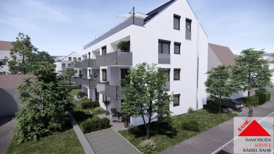 Projektierte Ansicht - Wohnung kaufen in Sindelfingen - Perfekt für die kleine Familie: Neubauwohnung mit herrlichem Garten!