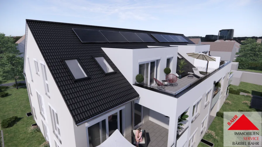 Projektierte Ansicht - Wohnung kaufen in Renningen - Dachgeschoss-Wohnung mit herrlicher Dachterrasse