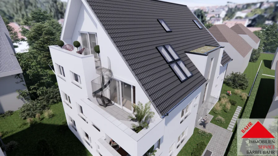 Projektierte Ansicht - Wohnung kaufen in Sindelfingen - Neubau-Maisonette-Wohnung zentral in Maichingen!
