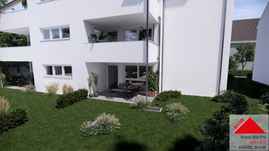 Projektierte Ansicht - Wohnung kaufen in Sindelfingen - Perfekt für die Familie: Neubauwohnung mit herrlichem Garten!