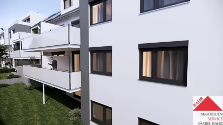 Projektierte Ansicht - Wohnung kaufen in Holzgerlingen - Bauplatz Besichtigung am Mi. 22.5. von 16-17:30 Uhr; Sa. 25.5. und So. 26.5. je von 10-11:30Uhr!