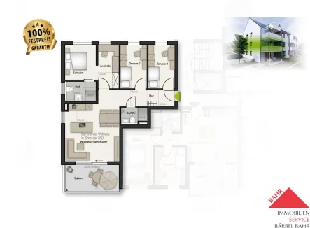 Grundriss - Wohnung kaufen in Holzgerlingen - Projektstart Fr 3.5 von 16-18Uhr/ Sa 4.5 von 10-15Uhr/ So 5.5 von 11-16Uhr in der Hintere Str. 18
