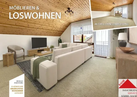 Wohnzimmer - Wohnung kaufen in Steinenbronn - Gemütliche 2,5-Zimmer-Wohnung – Sicherheit für die Zukunft!