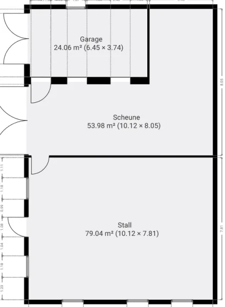 Grundriss Scheune