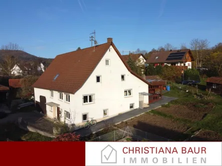 Ansicht - Haus kaufen in Balingen - CHARMANTES BAUERNHAUS MIT GROSSEM GARTEN: Balingen-Zillhausen