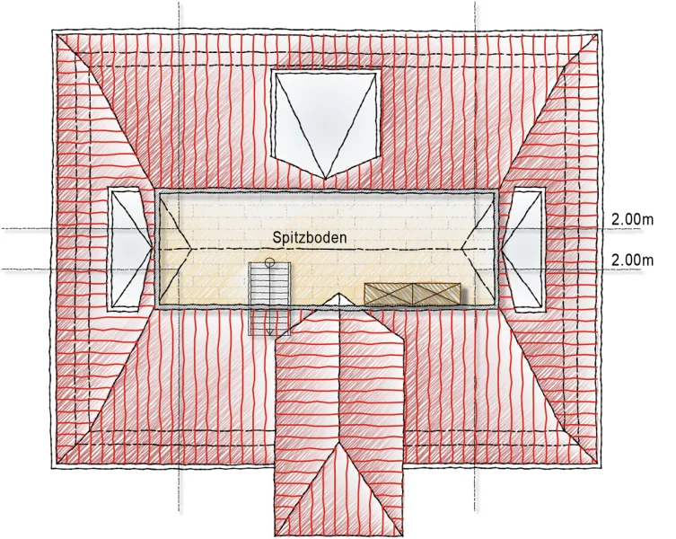 Grundriss Spitzboden