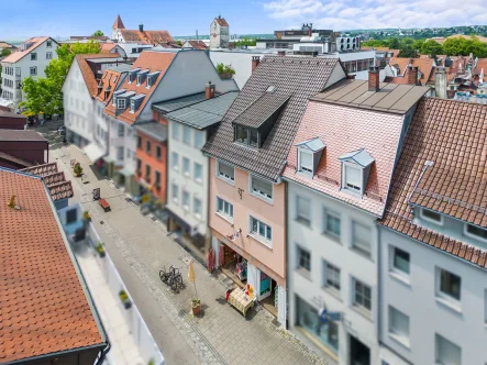 Luftbild - Haus kaufen in Ravensburg - Wohn- u. Geschäftshaus in beliebter Einkaufsstraße im Herzen der Innenstadt von Ravensburg