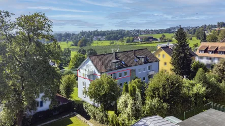 Luftaufnahme - Wohnung kaufen in Lindau (Bodensee) - Lindau am Bodensee! Großzügige 3,5 Zimmer-Wohnung mit Berg- und Teil-Seesicht