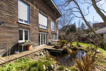 Terrasse - Haus kaufen in Hochdorf - "Zwei Häuser auf einem ruhig gelegenen Grundstück"