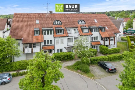 Luftaufnahme - Wohnung kaufen in Ravensburg / Oberzell - Vermietete, helle Zwei-Zimmer Wohnung, inklusive Tiefgaragenstellplatz.