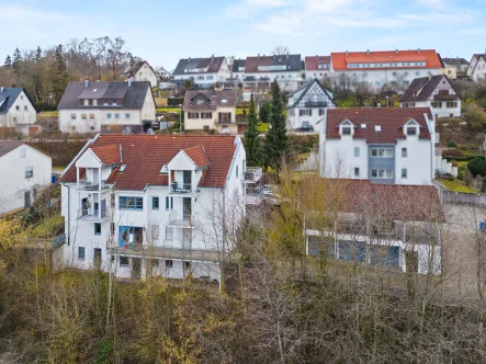 Luftaufnahme - Wohnung kaufen in Sigmaringen - 360° I Ruhig aber zentral! 2-Zimmer-Erdgeschosswohnung mit Terrasse in Sigmaringen ZEITNAH FREI