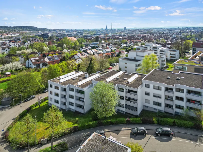 Luftaufnahme - Wohnung kaufen in Ulm / Söflingen - "Tolle Etagenwohnung im schönen Söflingen mit Balkon und Tiefgaragenstellplatz"